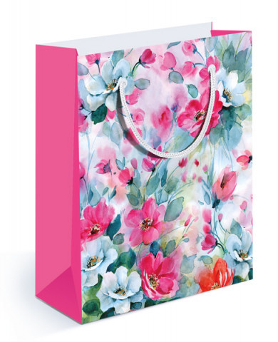 Пакет подарочный, Розовый сад