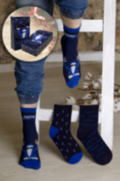 Носки набор в подарочной упаковке "Новый год" мужские, синий